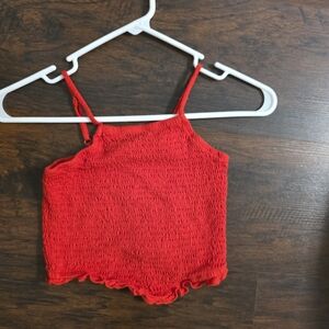 Art Class Scarlet Smocked Top Size 8